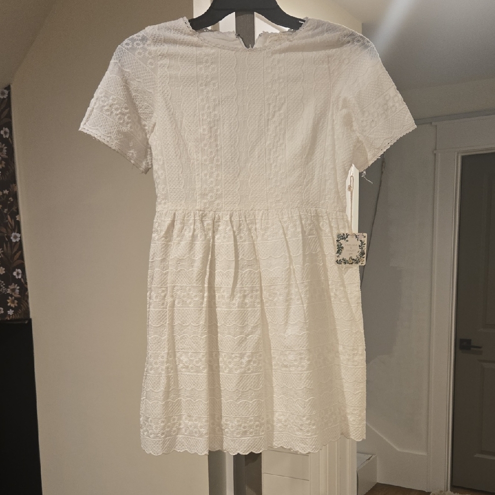 Chelsea & Violet White Lace Girls' Formal Dress
